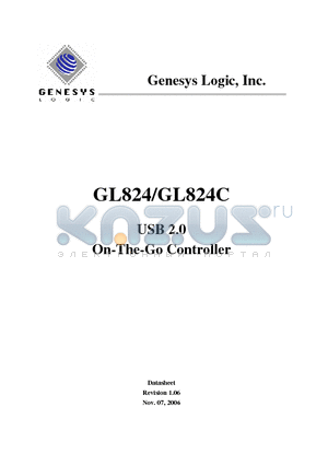 GL824 datasheet - USB 2.0 On-The-Go Controller