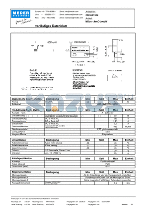 MK04-1A66C-3000W_DE datasheet - (deutsch) MK Reed Sensor