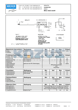MK04-1A66C-5000W_DE datasheet - (deutsch) MK Reed Sensor