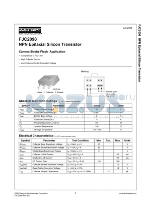 FJC2098_05 datasheet - NPN Epitaxial Silicon Transistor