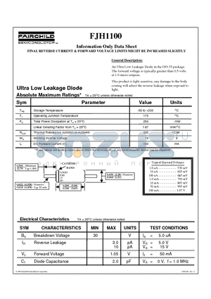 FJH1100 datasheet - Ultra Low Leakage Diode