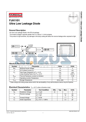 FJH1101_11 datasheet - Ultra Low Leakage Diode