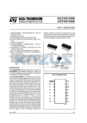 HCF40105BC1 datasheet - FIFO REGISTER