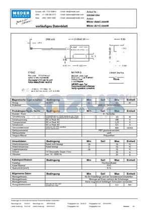 MK05-1A66C-2500W_DE datasheet - (deutsch) MK Reed Sensor