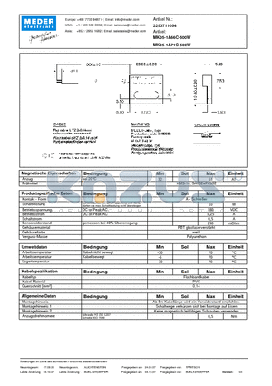MK05-1A66C-500W_DE datasheet - (deutsch) MK Reed Sensor
