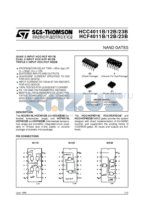 HCF4013B datasheet - NAND GATES