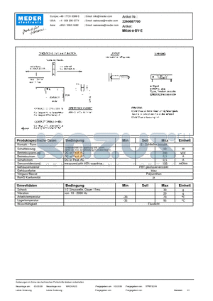 MK06-8-BV-E_DE datasheet - (deutsch) MK Reed Sensor