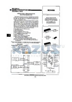 MC3448A datasheet - QUAD THREE-STATE BUS TRANSCEIVER WITH TERMINATION NETWORKS