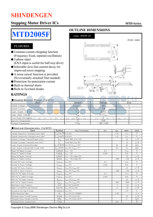 MTD2005F datasheet - Stepping Motor Driver ICs