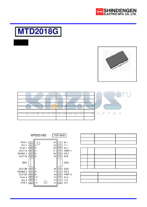 MTD2018G datasheet - Dual Full-bridge Microstepping PWM Motor Driver