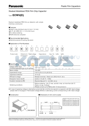 ECWU1152JX5 datasheet - Plastic Film Capacitors