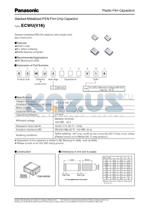ECWU2152V16 datasheet - Plastic Film Capacitors