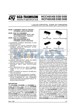 HCF4054BC1 datasheet - LIQUID-CRYSTAL DISPLAY DRIVERS