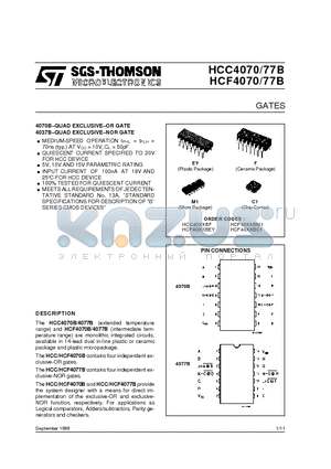 HCF4077BC1 datasheet - GATES