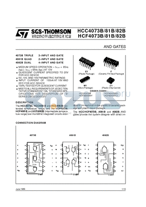 HCF4081BM1 datasheet - AND GATES