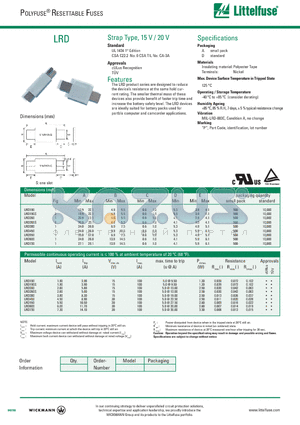 LRD380 datasheet - Max. Device Surface Temperature in Tripped State