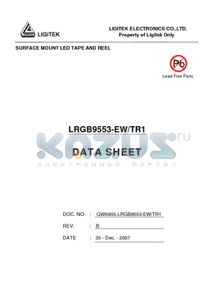 LRGB9553-EW-TR1 datasheet - SURFACE MOUNT LED TAPE AND REEL