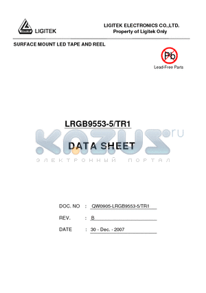 LRGB9553-5-TR1 datasheet - SURFACE MOUNT LED TAPE AND REEL