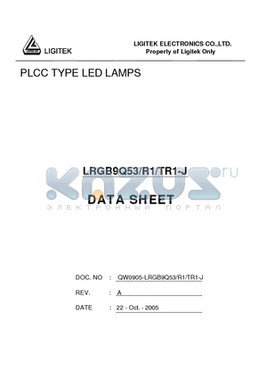 LRGB9Q53-R1-TR1-J datasheet - PLCC TYPE LED LAMPS