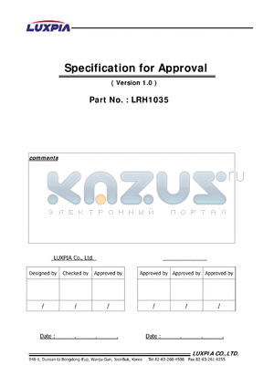 LRH1035 datasheet - Specification for Approval