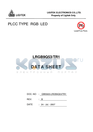 LRGB9Q53-TR1 datasheet - PLCC TYPE RGB LED