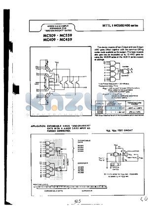 MC509 datasheet - 4 wide 3-2-2-3 input expander for and-or-invert gae