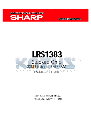 LRS1383 datasheet - STACKED CHIP 32M  FLASH AND 8M SRAM