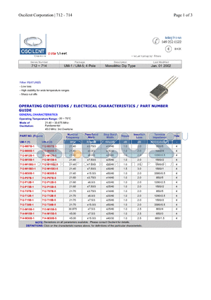 712-T07B-5 datasheet - Monolithic Dip Type