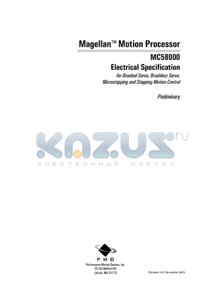 MC55310CP datasheet - Magellan Motion Processor