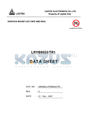 LRYB9553-TR1 datasheet - SURFACE MOUNT LED TAPE AND REEL