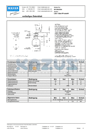 LS01-1B66-PP-5000W_DE datasheet - (deutsch) LS Level Sensor