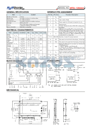 MTG-12864A datasheet - MTG-12864A