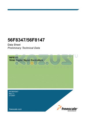 MC56F8147VPY datasheet - 16-bit Digital Signal Controllers