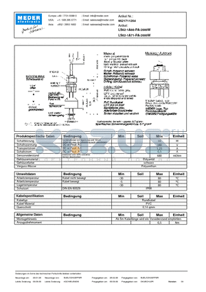 LS02-1A66-PA-2000W_DE datasheet - (deutsch) LS Level Sensor