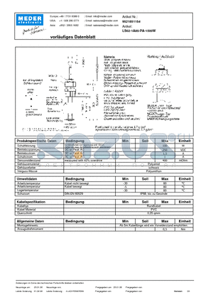 LS02-1A85-PA-1500W_DE datasheet - (deutsch) LS Level Sensor