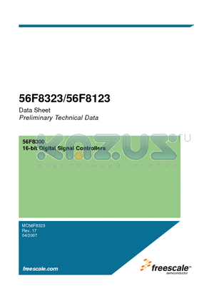 MC56F8323MFB60 datasheet - 16-bit Digital Signal Controllers