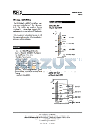 EDI7F2341MC80BNC datasheet - 1Megx32 Flash Module