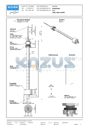 LS04-1A66-4-500W datasheet - LS Level Sensor