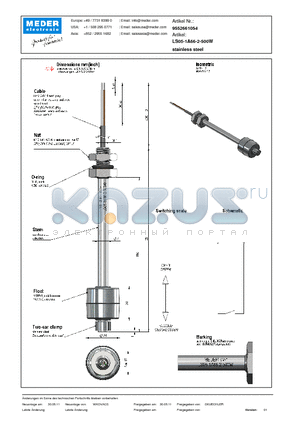 LS05-1A66-2-500W_DE datasheet - (deutsch) LS Level Sensor