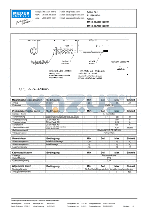 MK11-1A66B-1200W_DE datasheet - (deutsch) MK Reed Sensor