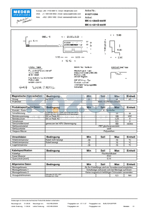 MK13-1A66B-900W_DE datasheet - (deutsch) MK Reed Sensor