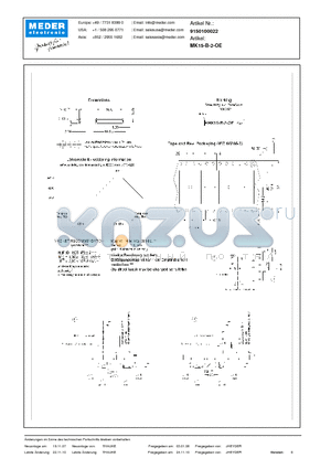 MK15-B-2-OE_DE datasheet - (deutsch) MK Reed Sensor