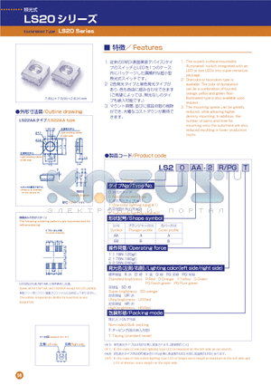 LS20BB-1PGT datasheet - Illuminated Type