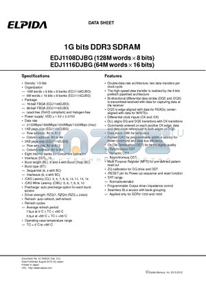 EDJ1108DJBG datasheet - Differential clock inputs