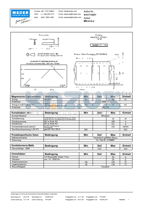 MK15-G-2_DE datasheet - (deutsch) MK Reed Sensor