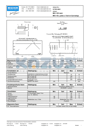 MK17-BV14801_DE datasheet - (deutsch) MK Reed Sensor