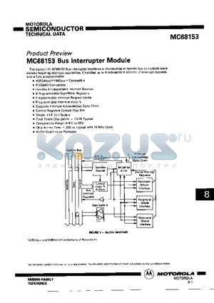 MC68153 datasheet - BUS INTERRUPTER MODULE