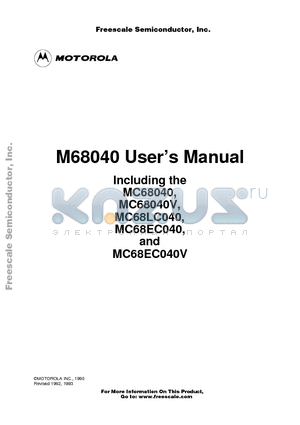 MC68040RC33V datasheet - M68000-compatible, high-performance, 32-bit microprocessors