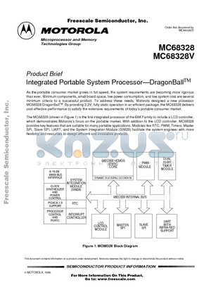 MC68328UM datasheet - Integrated Portable System Processor-DragonBall