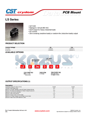 LS240D12 datasheet - PCB Mount